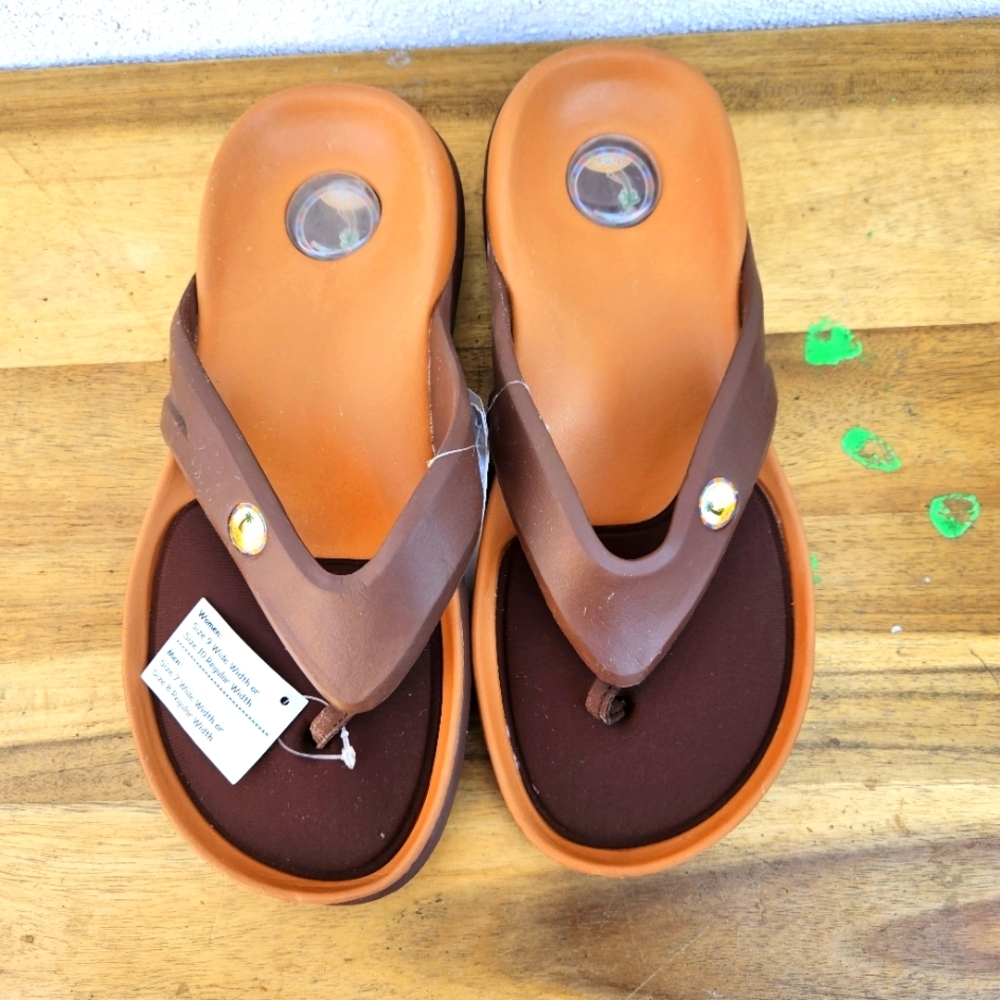 Hawaiian Jellys Ultra Comfort A'a Brown Lave Unisex  Sandal Women's Size… - Picture 3 of 16